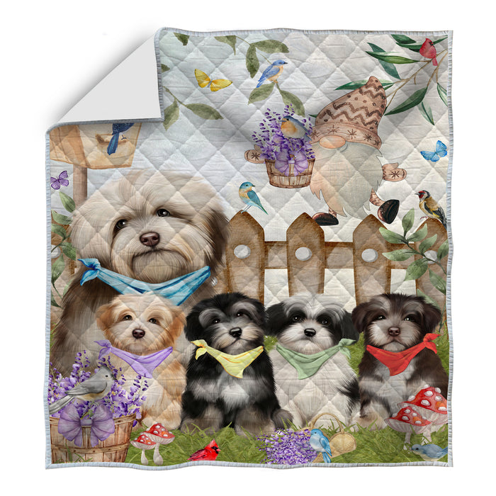 Havanese Bedspread Quilt, Bedding Coverlet Quilted, Explore a Variety of Designs, Personalized, Custom, Dog Gift for Pet Lovers