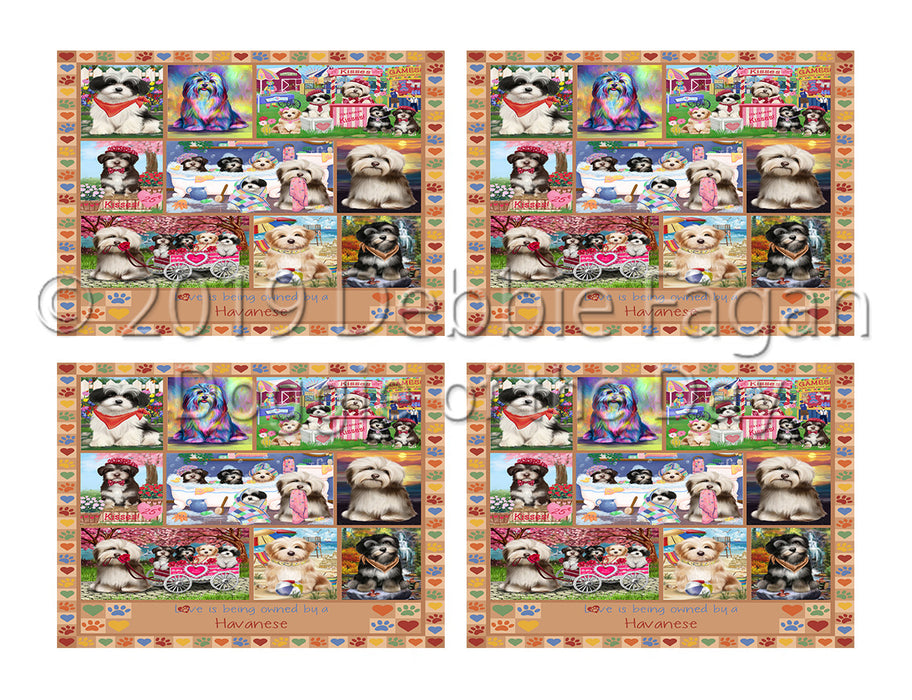 Love is Being Owned Havanese Dog Beige Placemat