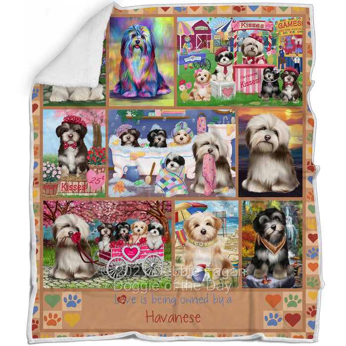Love is Being Owned Havanese Dog Beige Blanket BLNKT137514