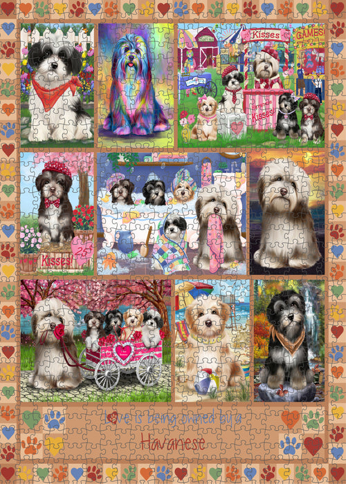 Love is Being Owned Havanese Dog Beige Puzzle with Photo Tin PUZL98468