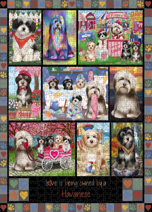 Love is Being Owned Havanese Dog Grey Puzzle with Photo Tin PUZL98472