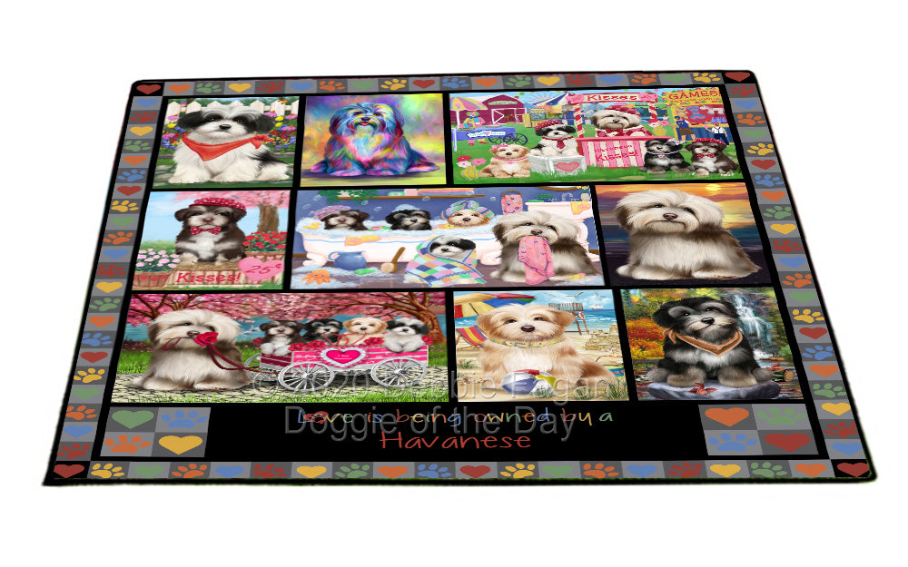 Love is Being Owned Havanese Dog Grey Floormat FLMS55339