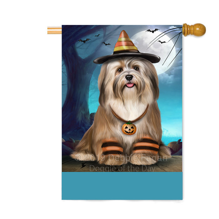 Personalized Happy Halloween Trick or Treat Havanese Dog Candy Corn Custom House Flag FLG64108