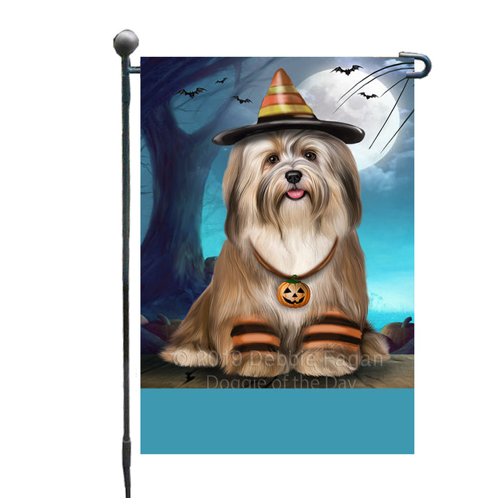 Personalized Happy Halloween Trick or Treat Havanese Dog Candy Corn Custom Garden Flag GFLG64417