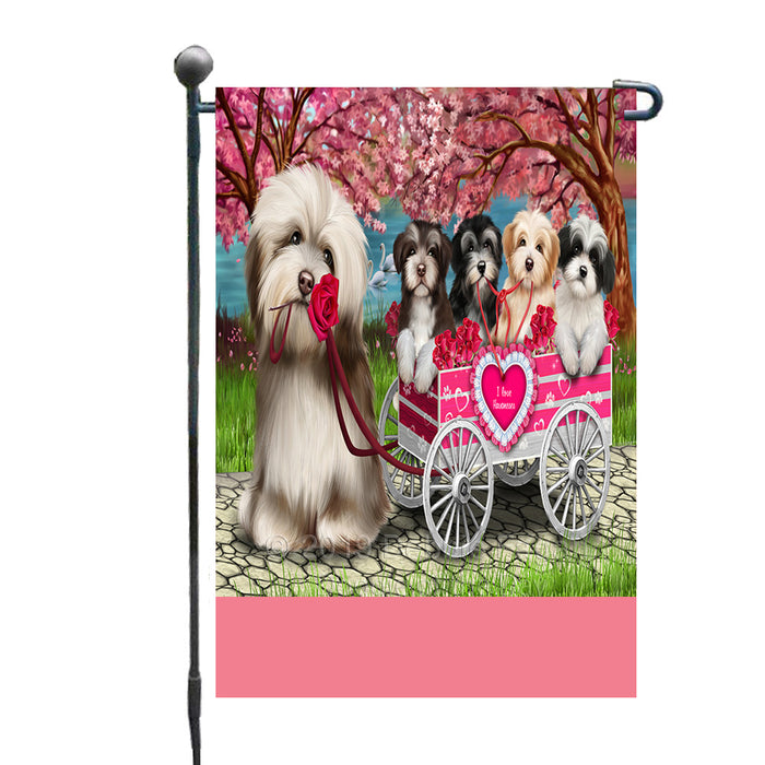 Personalized I Love Havanese Dogs in a Cart Custom Garden Flags GFLG-DOTD-A62159