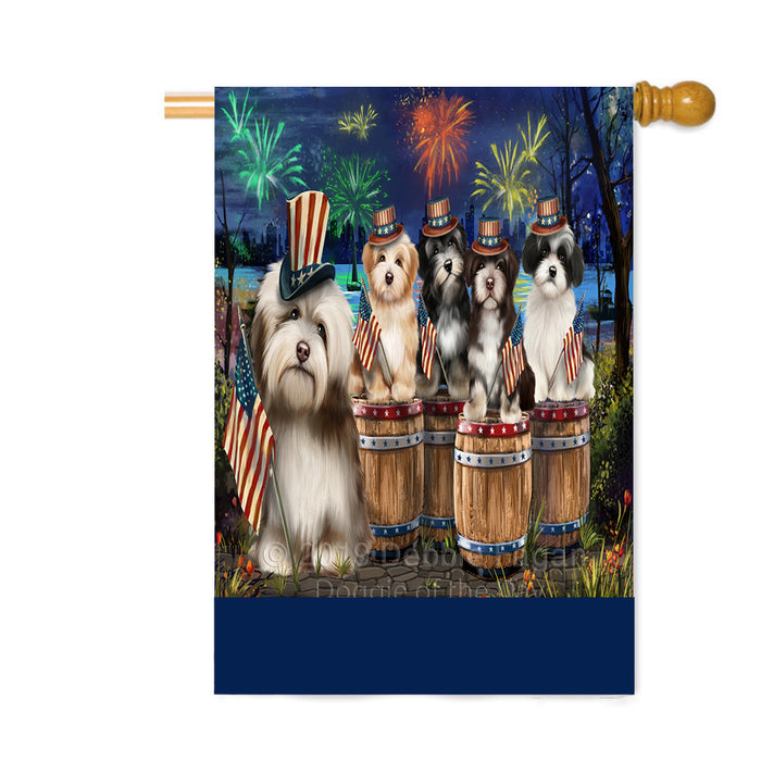 Personalized 4th of July Firework Havanese Dogs Custom House Flag FLG-DOTD-A58004