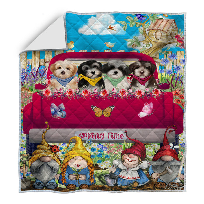 Havanese Quilt, Explore a Variety of Bedding Designs, Bedspread Quilted Coverlet, Custom, Personalized, Pet Gift for Dog Lovers