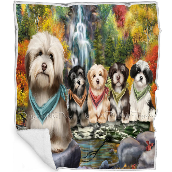 Scenic Waterfall Havanese Dogs Blanket BLNKT60564