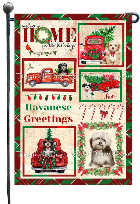 Welcome Home for Christmas Holidays Havanese Dogs Garden Flag GFLG67016