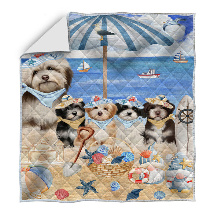 Havanese Quilt, Explore a Variety of Bedding Designs, Bedspread Quilted Coverlet, Custom, Personalized, Pet Gift for Dog Lovers