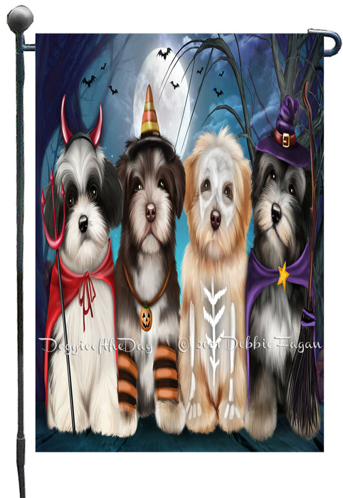 Happy Halloween Trick or Treat Havanese Dogs Garden Flags- Outdoor Double Sided Garden Yard Porch Lawn Spring Decorative Vertical Home Flags 12 1/2"w x 18"h