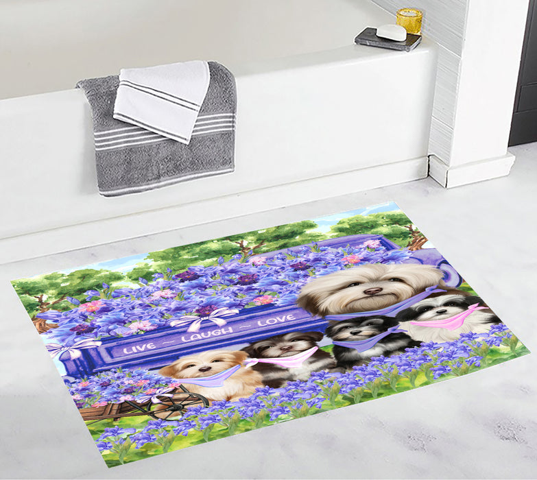 Havanese Bath Mat: Non-Slip Bathroom Rug Mats, Custom, Explore a Variety of Designs, Personalized, Gift for Pet and Dog Lovers