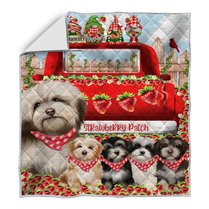 Havanese Bedding Quilt, Bedspread Coverlet Quilted, Explore a Variety of Designs, Custom, Personalized, Pet Gift for Dog Lovers