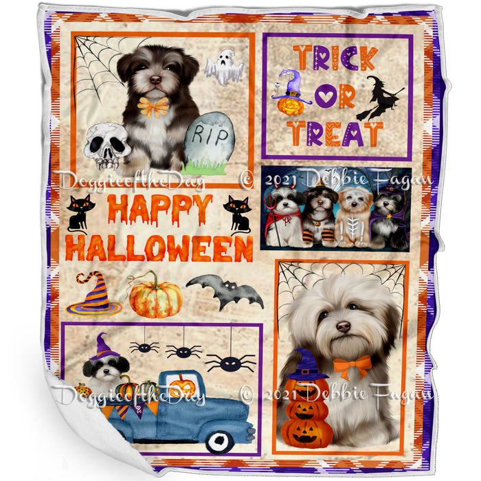 Happy Halloween Trick or Treat Havanese Dogs Blanket BLNKT143755