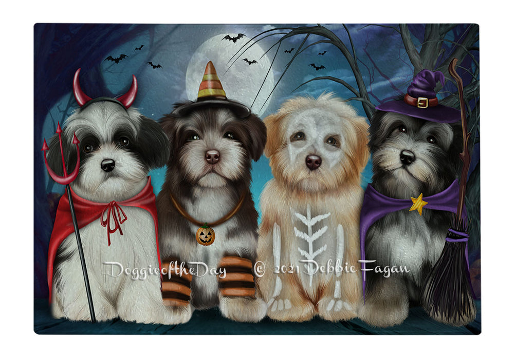 Happy Halloween Trick or Treat Havanese Dogs Cutting Board - Easy Grip Non-Slip Dishwasher Safe Chopping Board Vegetables C79609