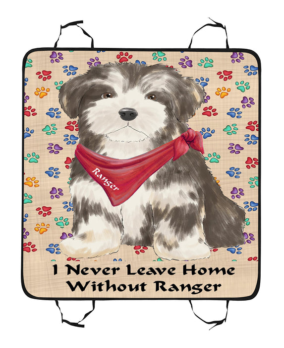 Personalized I Never Leave Home Paw Print Havanese Dogs Pet Back Car Seat Cover