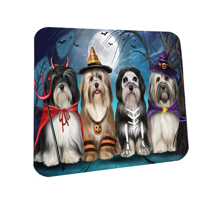 Happy Halloween Trick or Treat Havaneses Dog Coasters Set of 4 CST54437