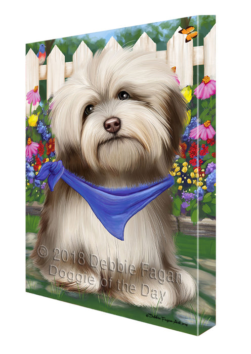 Spring Floral Havanese Dog Canvas Wall Art CVS64762