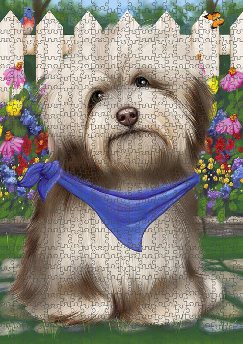 Spring Floral Havanese Dog Puzzle with Photo Tin PUZL53376