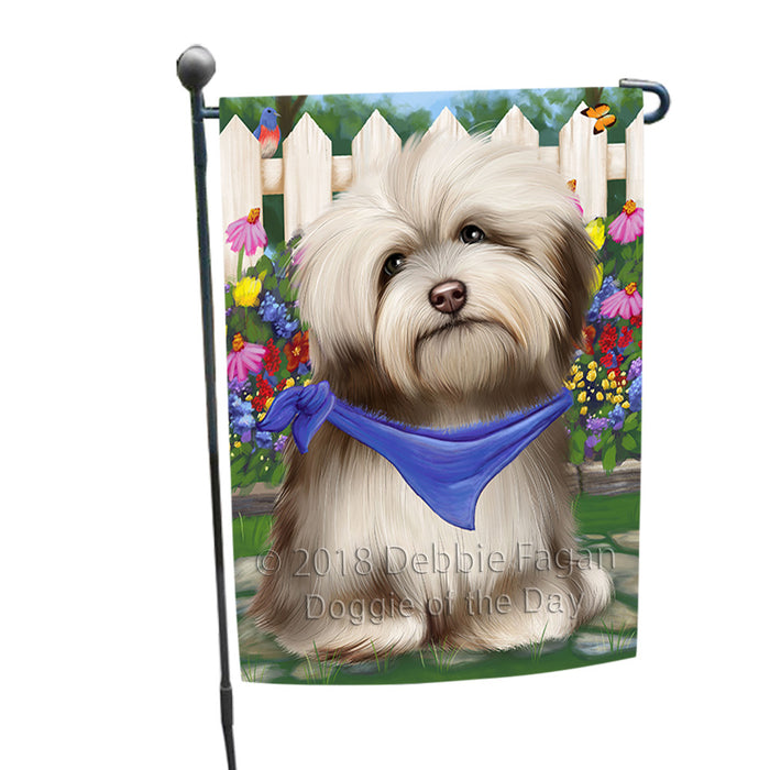 Spring Floral Havanese Dog Garden Flag GFLG49719