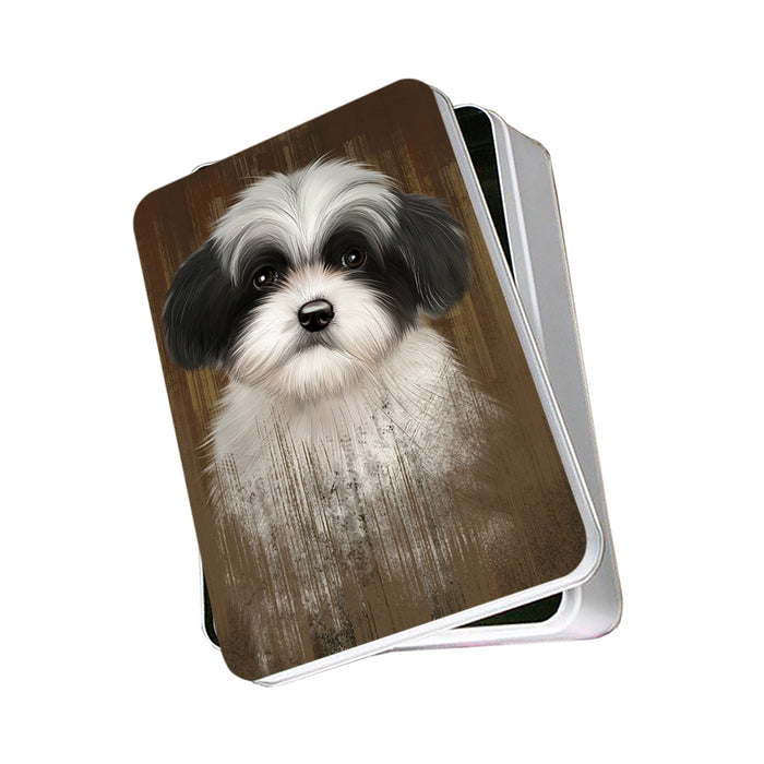 Rustic Havanese Dog Photo Storage Tin PITN50424