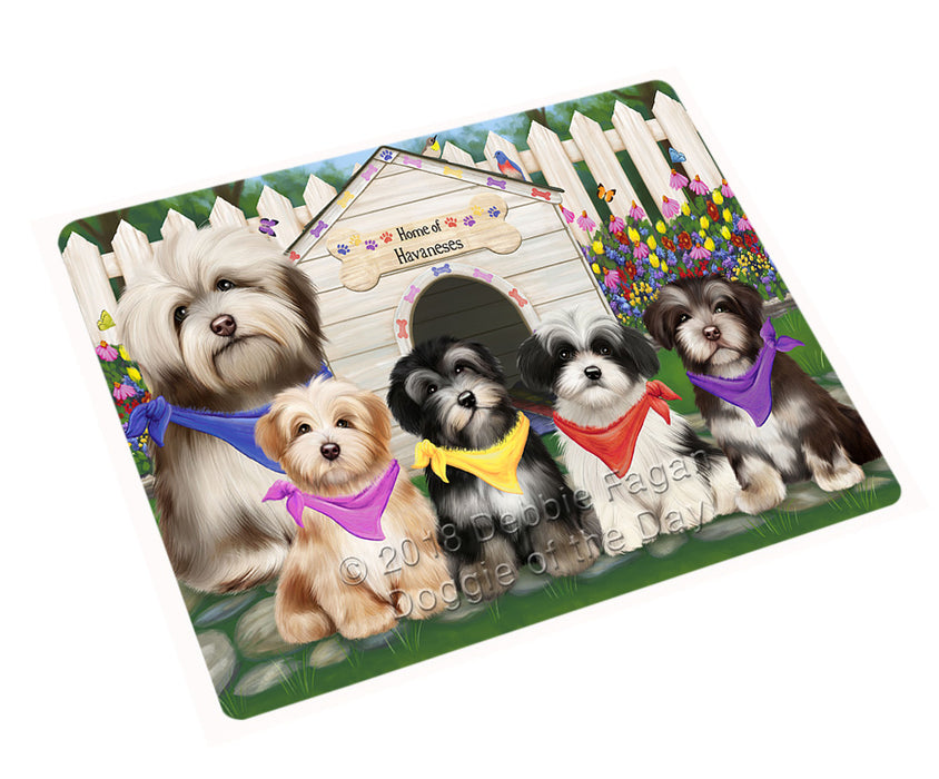 Spring Dog House Havaneses Dog Tempered Cutting Board C53541
