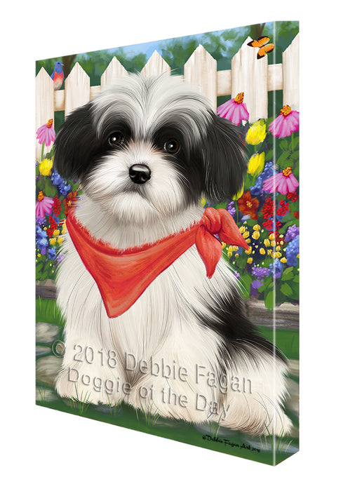 Spring Floral Havanese Dog Canvas Wall Art CVS64780