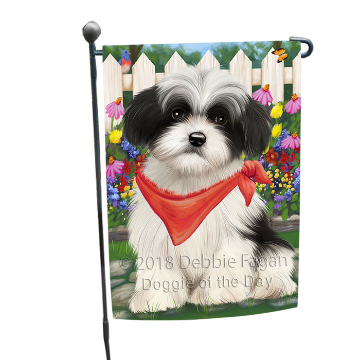 Spring Floral Havanese Dog Garden Flag GFLG49721