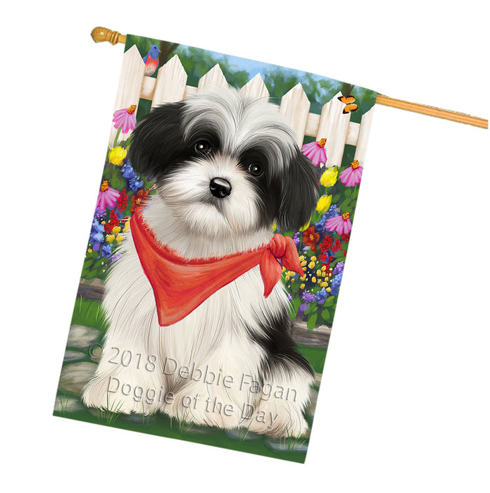 Spring Floral Havanese Dog House Flag FLG49857