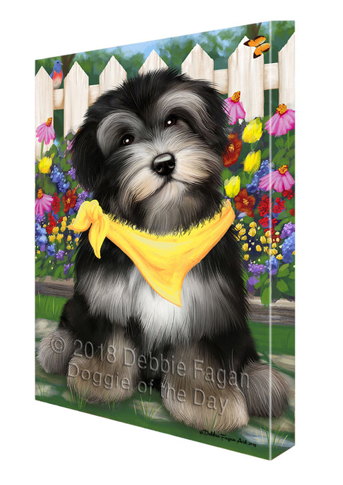 Spring Floral Havanese Dog Canvas Wall Art CVS64789