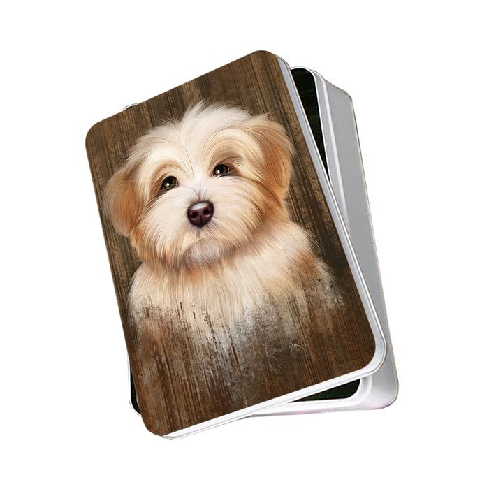 Rustic Havanese Dog Photo Storage Tin PITN50426