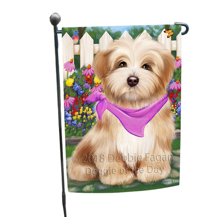 Spring Floral Havanese Dog Garden Flag GFLG49723