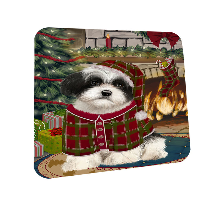 The Stocking was Hung Havanese Dog Coasters Set of 4 CST55290