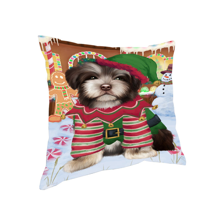 Christmas Gingerbread House Candyfest Havanese Dog Pillow PIL79724