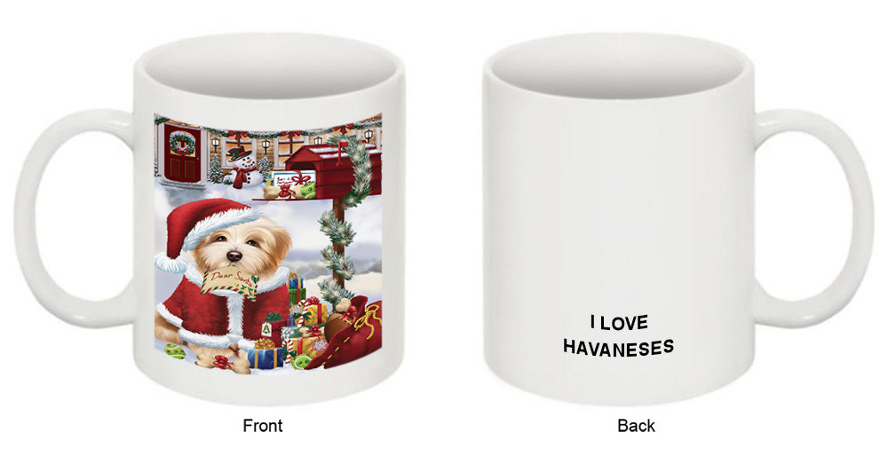 Havanese Dog Dear Santa Letter Christmas Holiday Mailbox Coffee Mug MUG49301