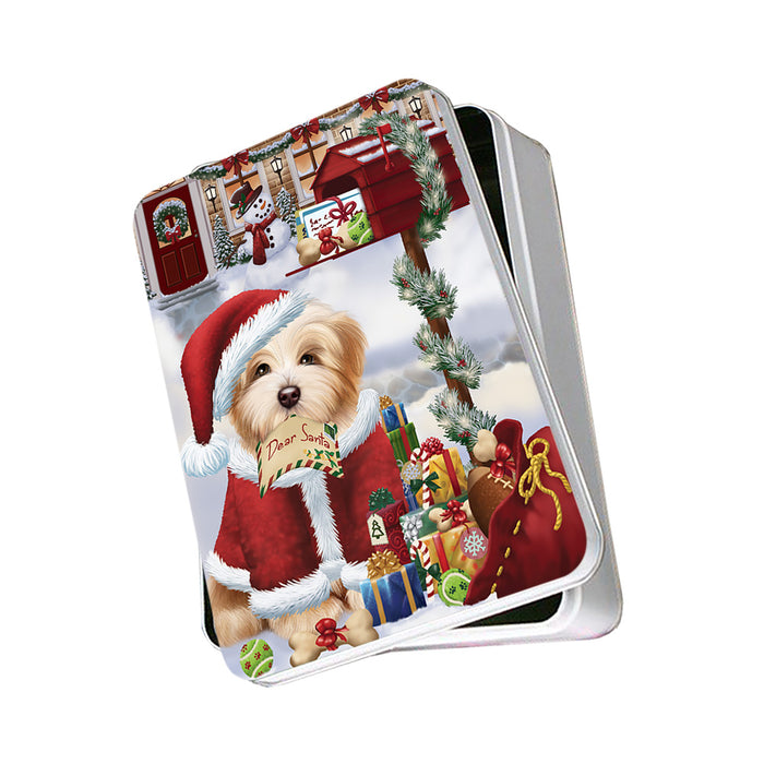 Havanese Dog Dear Santa Letter Christmas Holiday Mailbox Photo Storage Tin PITN53846