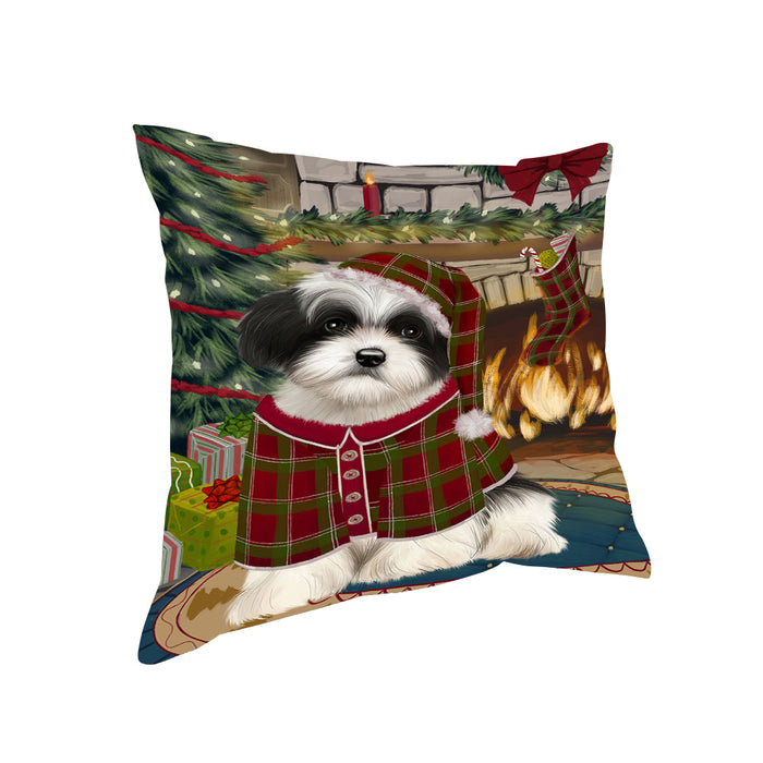 The Stocking was Hung Havanese Dog Pillow PIL70256