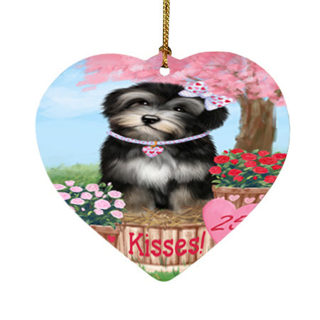 Rosie 25 Cent Kisses Havanese Dog Heart Christmas Ornament HPOR56242