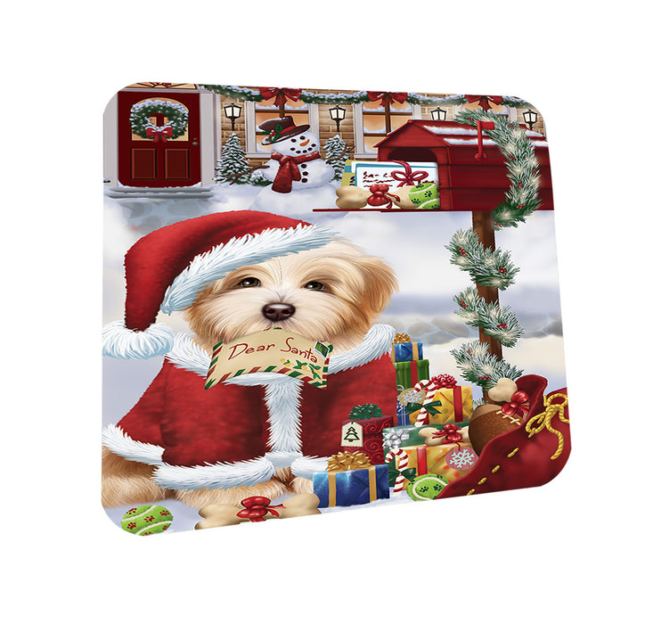 Havanese Dog Dear Santa Letter Christmas Holiday Mailbox Coasters Set of 4 CST53861