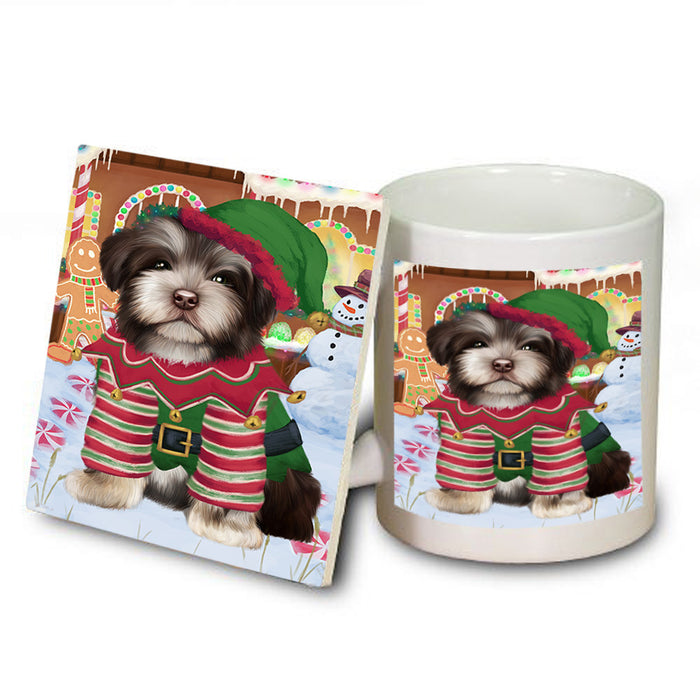Christmas Gingerbread House Candyfest Havanese Dog Mug and Coaster Set MUC56350