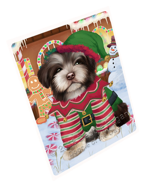 Christmas Gingerbread House Candyfest Havanese Dog Magnet MAG74213 (Small 5.5" x 4.25")