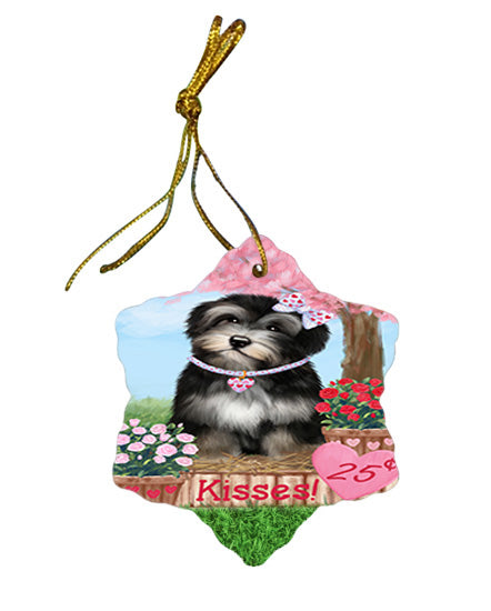 Rosie 25 Cent Kisses Havanese Dog Star Porcelain Ornament SPOR56242