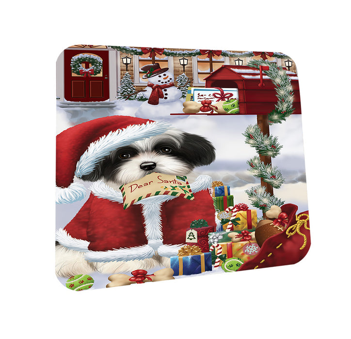Havanese Dog Dear Santa Letter Christmas Holiday Mailbox Coasters Set of 4 CST53862
