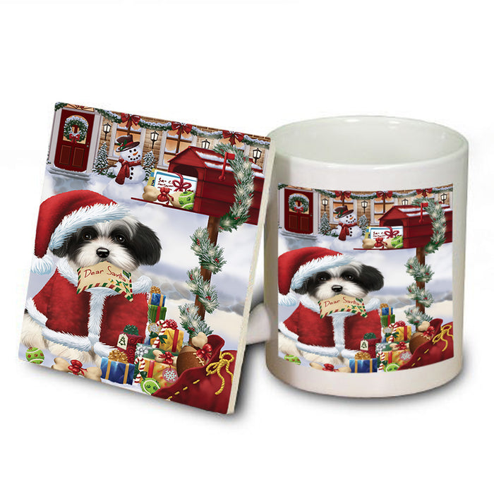 Havanese Dog Dear Santa Letter Christmas Holiday Mailbox Mug and Coaster Set MUC53896