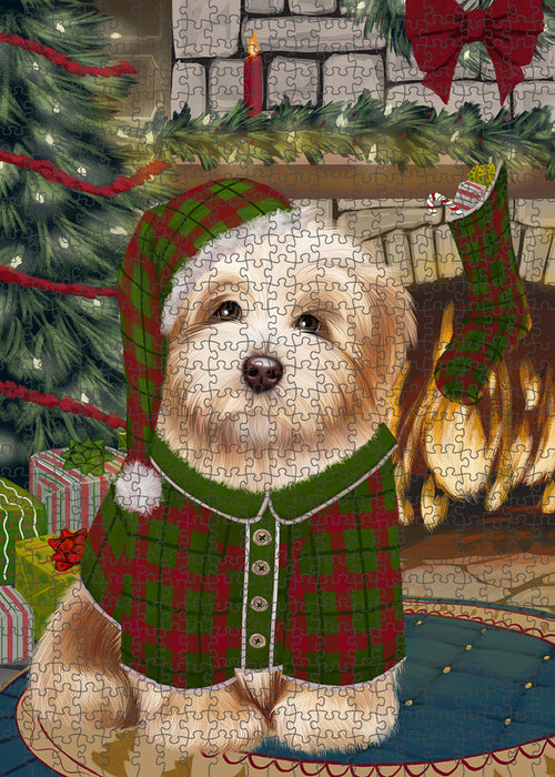 The Stocking was Hung Havanese Dog Puzzle with Photo Tin PUZL89536