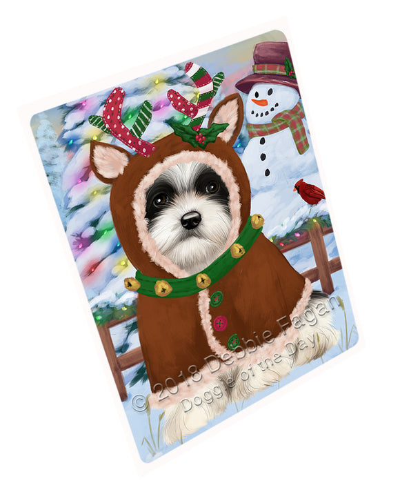 Christmas Gingerbread House Candyfest Havanese Dog Magnet MAG74216 (Small 5.5" x 4.25")