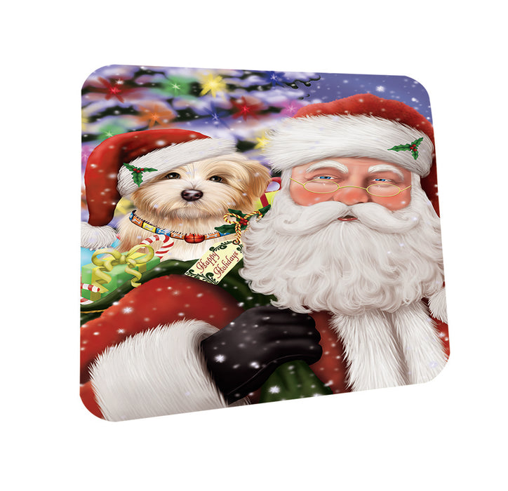 Santa Carrying Havanese Dog and Christmas Presents Coasters Set of 4 CST53951