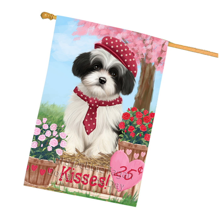 Rosie 25 Cent Kisses Havanese Dog House Flag FLG56571