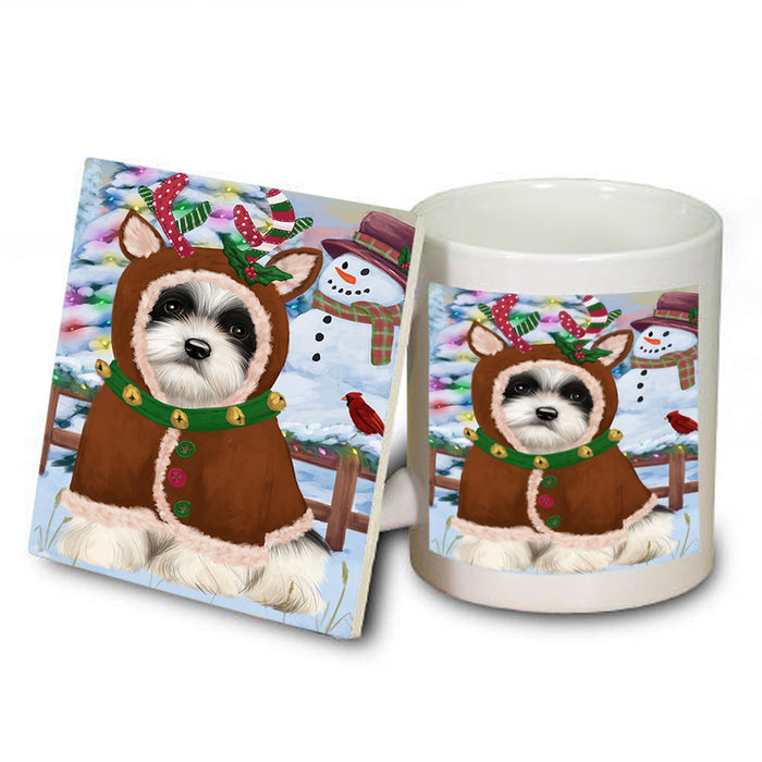 Christmas Gingerbread House Candyfest Havanese Dog Mug and Coaster Set MUC56351