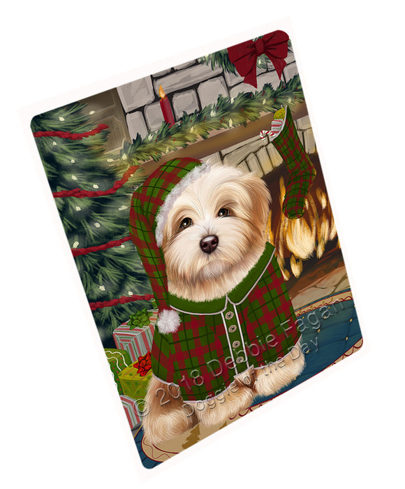 The Stocking was Hung Havanese Dog Magnet MAG71136 (Small 5.5" x 4.25")